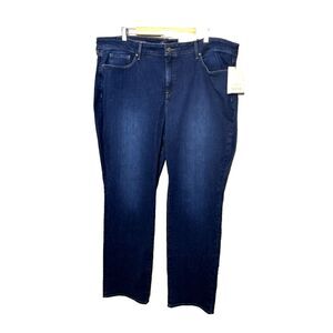 NYDJ Marilyn Straight Leg Jeans 22W Blue Cooper Lift Tuck NWT WDNM2013 New